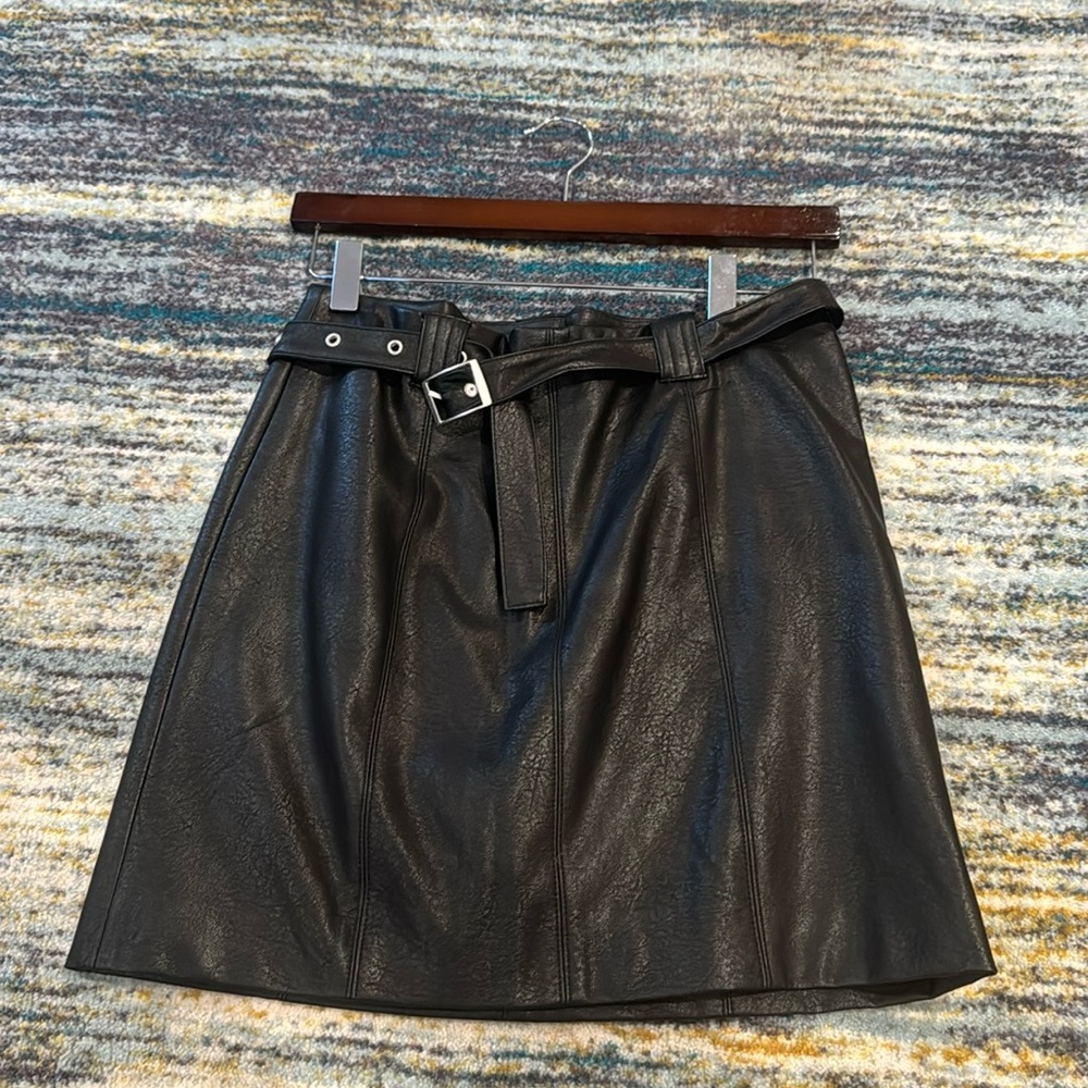 Urban Outfitters belted leather skirt